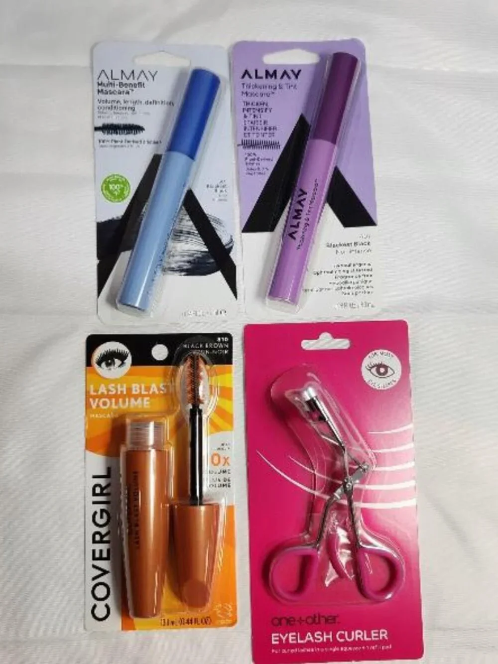Lot of 2 Almay Mascara 1 Covergirl Mascara and 1 Eyelash Curler